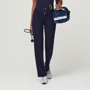 High Waisted Livingston Basic Scrub Pants in Navy, size XS